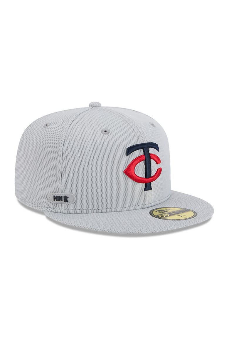 New Era Men's New Era Gray Minnesota Twins 2025 MLB Clubhouse 59FIFTY Fitted Hat, Alternate, color, 