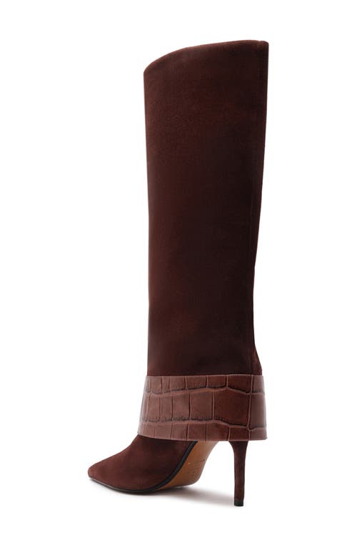 Schutz Beatrix Pointed Toe Boot In Brown