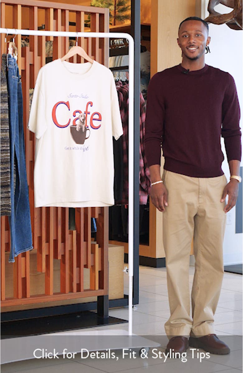 Maple Café Cotton Graphic T-Shirt, sales video thumbnail