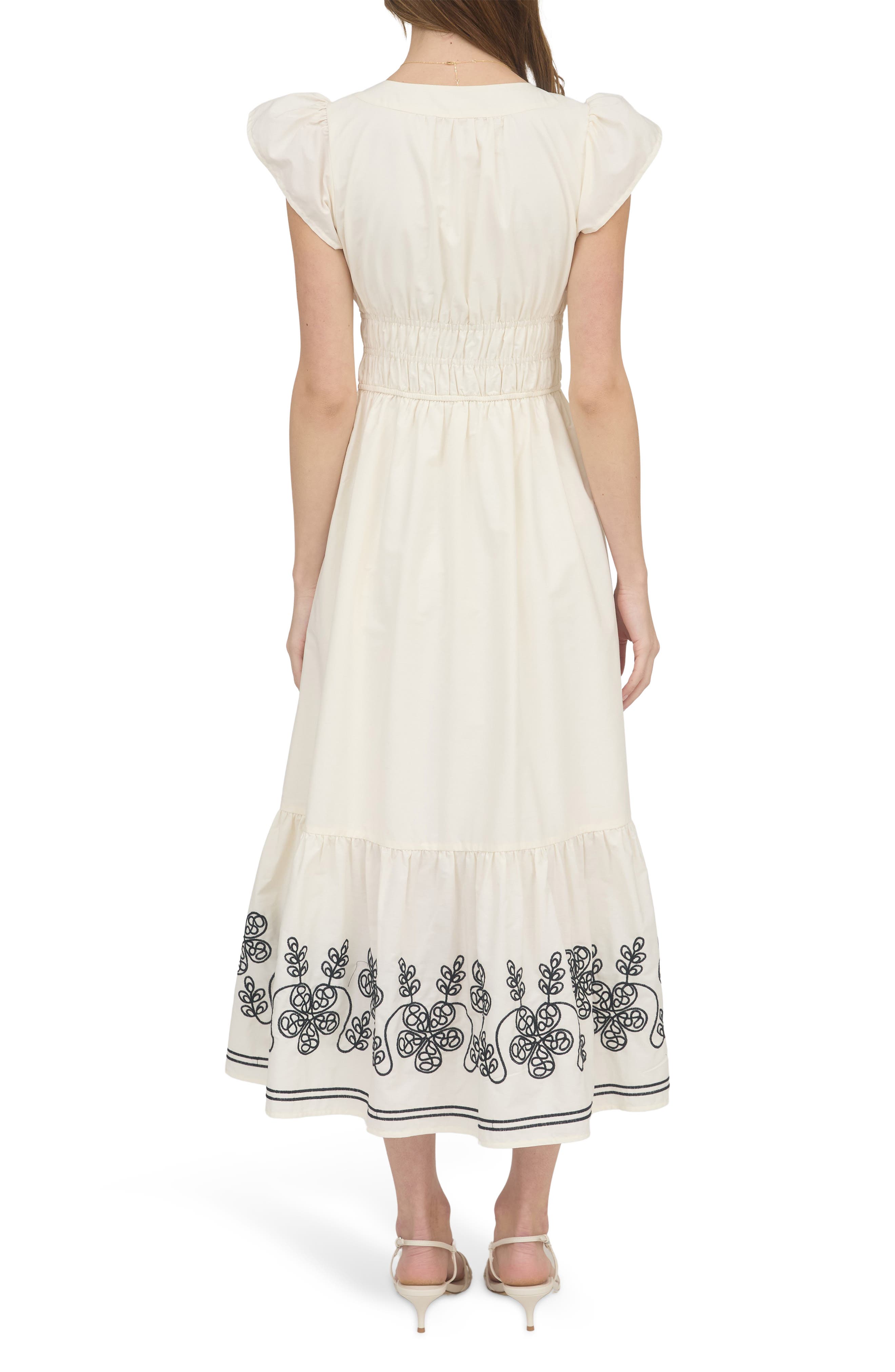 Ruffle Sleeve Midi Dress - image 4