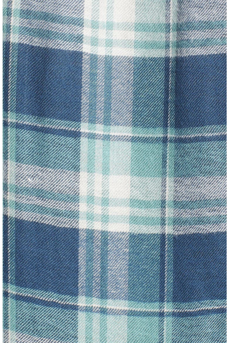 Denim 'Trudy' Plaid Shirt, Alternate, color, BLUE TEAL/ TRELLIS