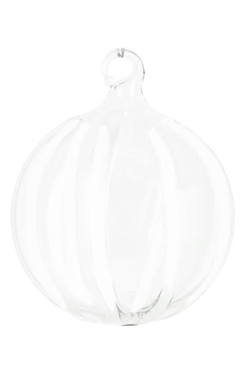 Vietri Nuovo Stripe Ornament In White
