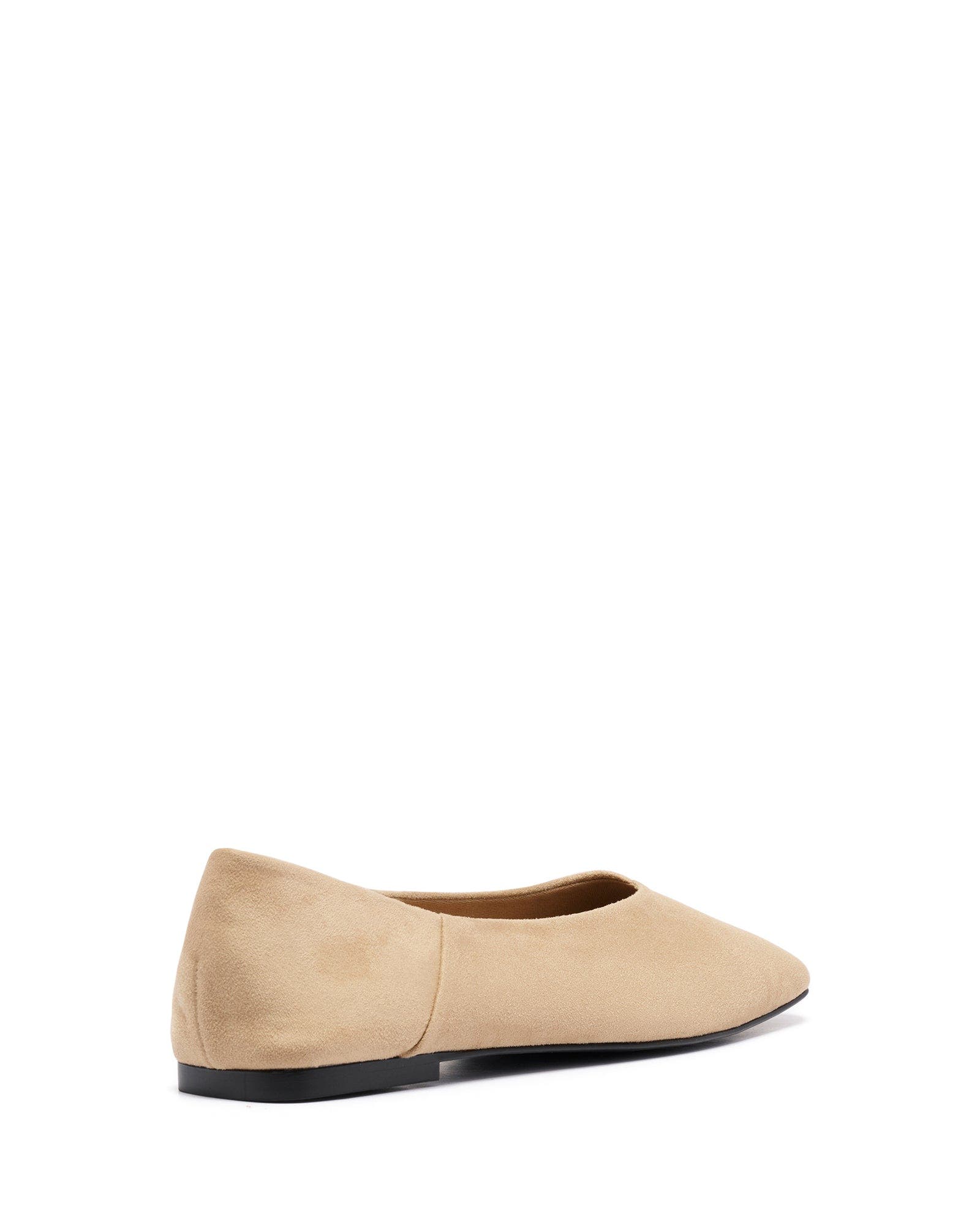 Gaia Square Toe Flats, Alternate, color, CASHEW FAUX SUEDE