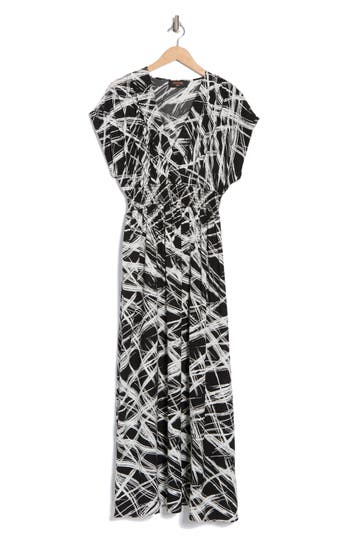 Renee C Women's Shirred A Line Maxi Dress In Black