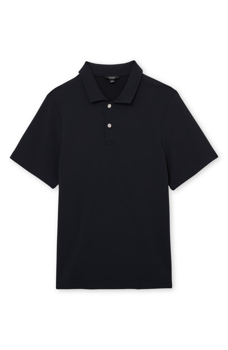 Reiss Kennedy Textured Polo, Alternate, color, Navy