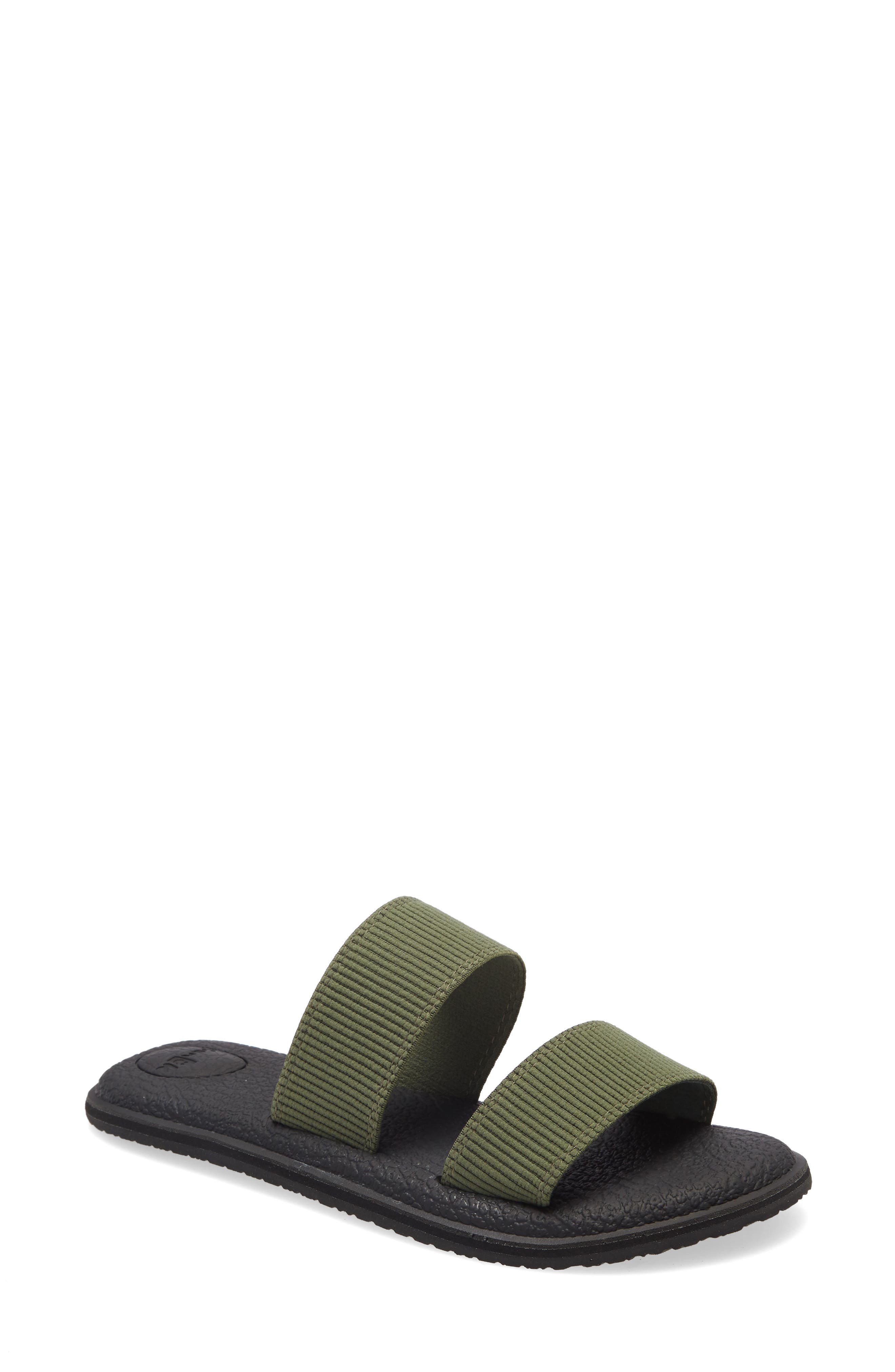 Yoga Gora Slide Sandal, Main, color, OLIVE