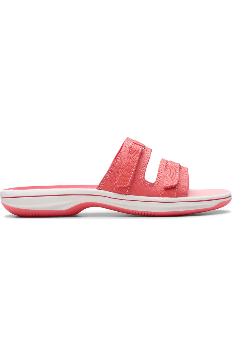 Clarks<sup>®</sup> Breeze Piper Slide Sandal, Alternate, color, Brt Coral Ombre