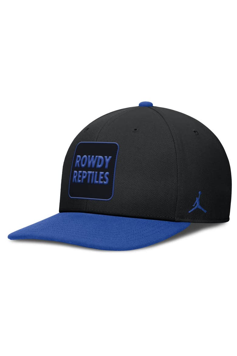 Men's Jordan Brand Black/Royal Florida Gators 2025 Sideline Campus Pro Local Snapback Hat, Main, color, Black