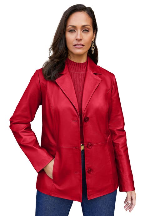 Leather Blazer (Plus)