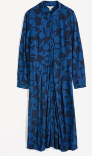 Seasalt Cornwall Coastline Long Sleeve Organic Cotton Blend Shirtdress