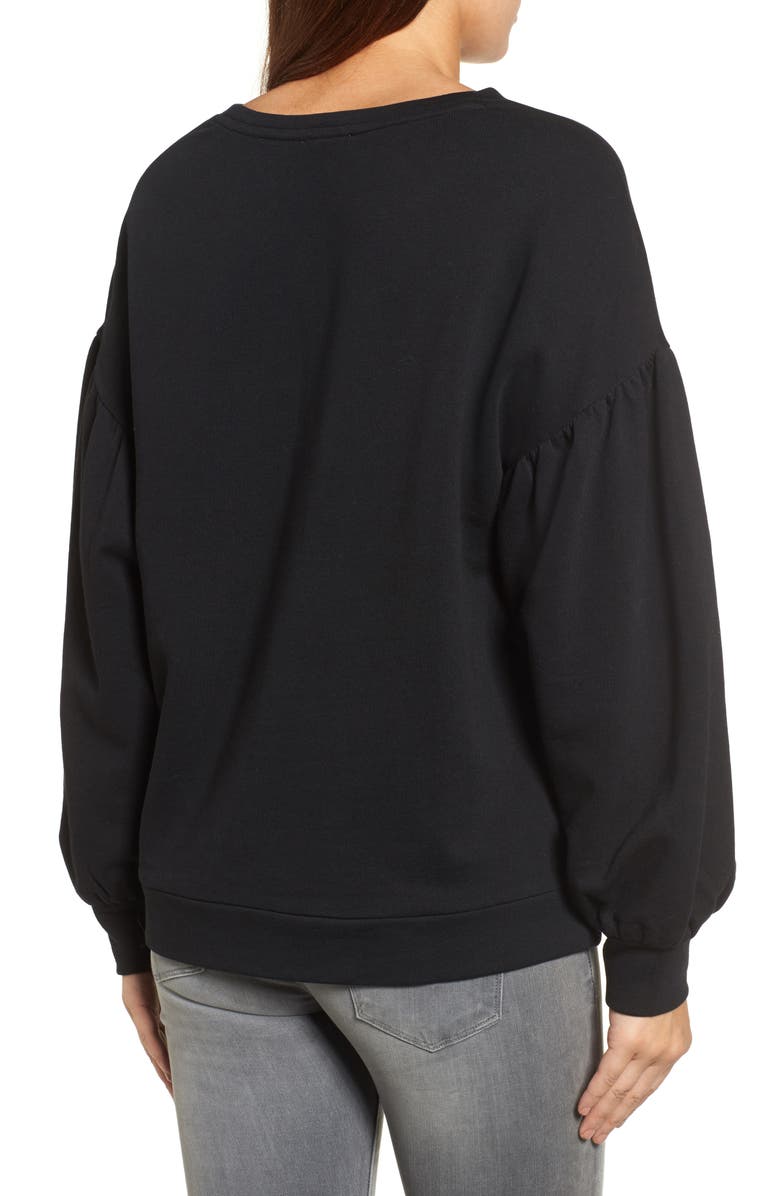 Halogen<sup>®</sup> Blouson Sleeve Sweatshirt, Alternate, color, 