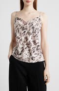 Tahari ASL Snakeskin Print Satin Camisole