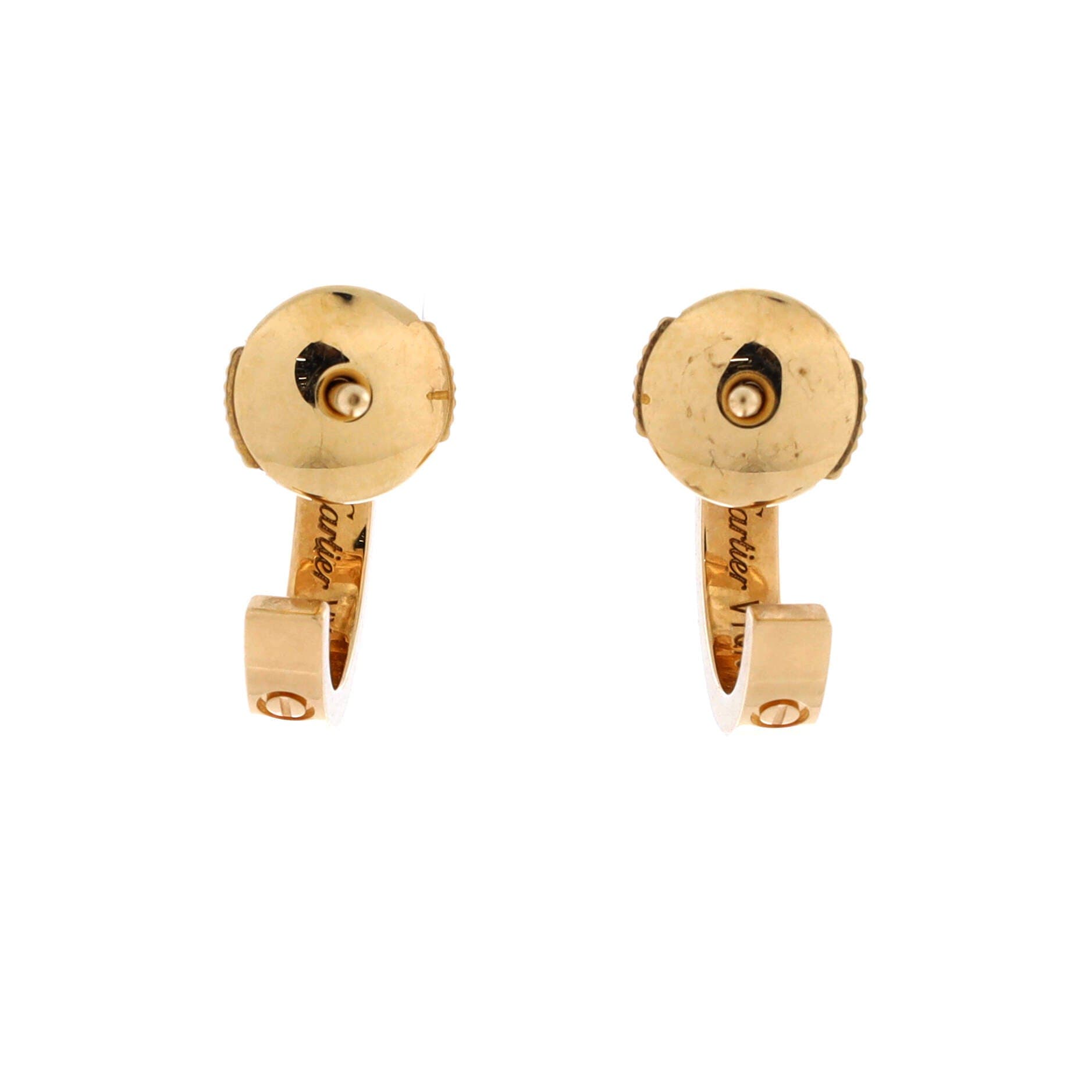 Love Hoop Earrings 18K Yellow Gold Small, Alternate, color, Metallic Gold