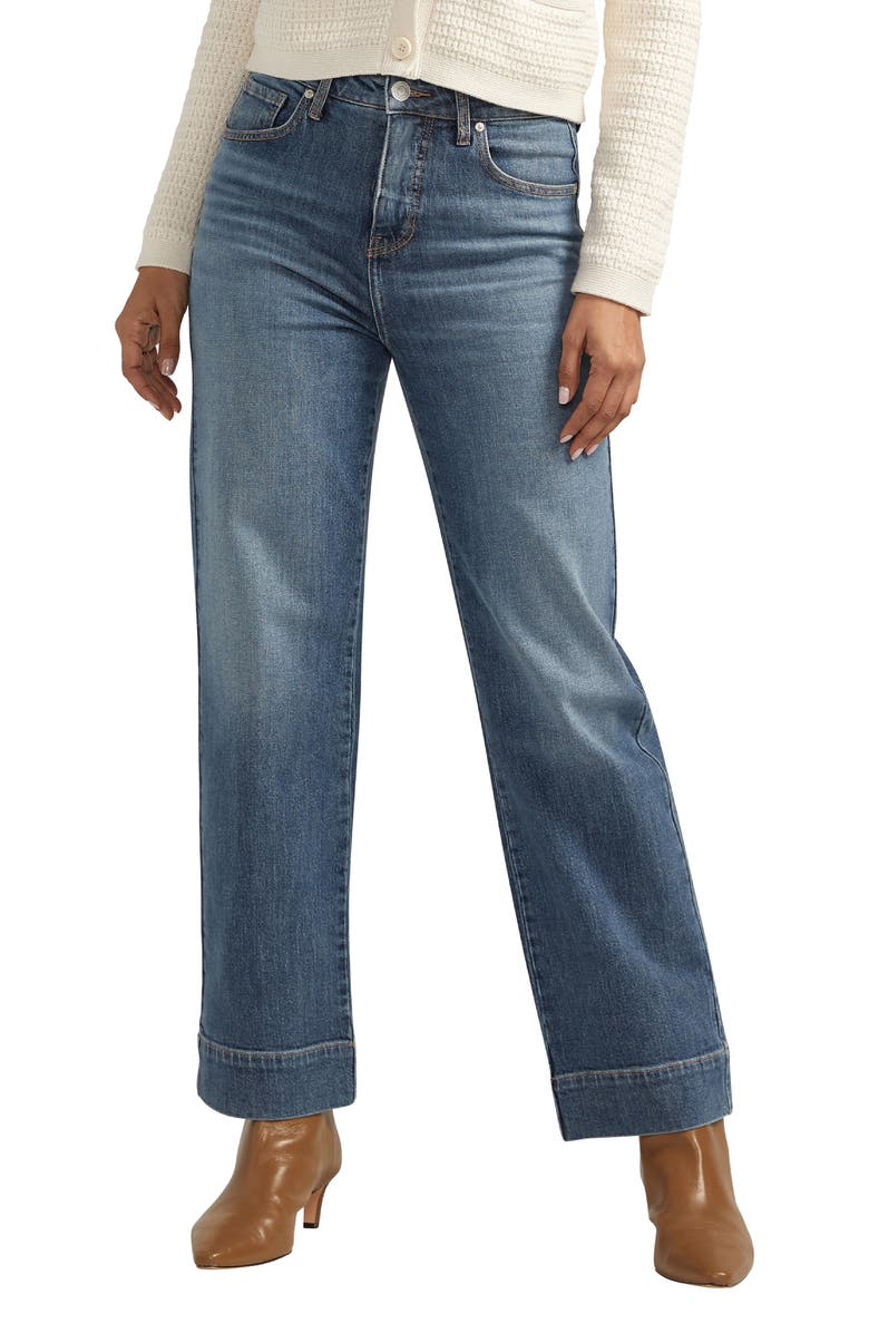 JAG Sophia High Waist Ankle Wide Leg Jeans, Main, color, 