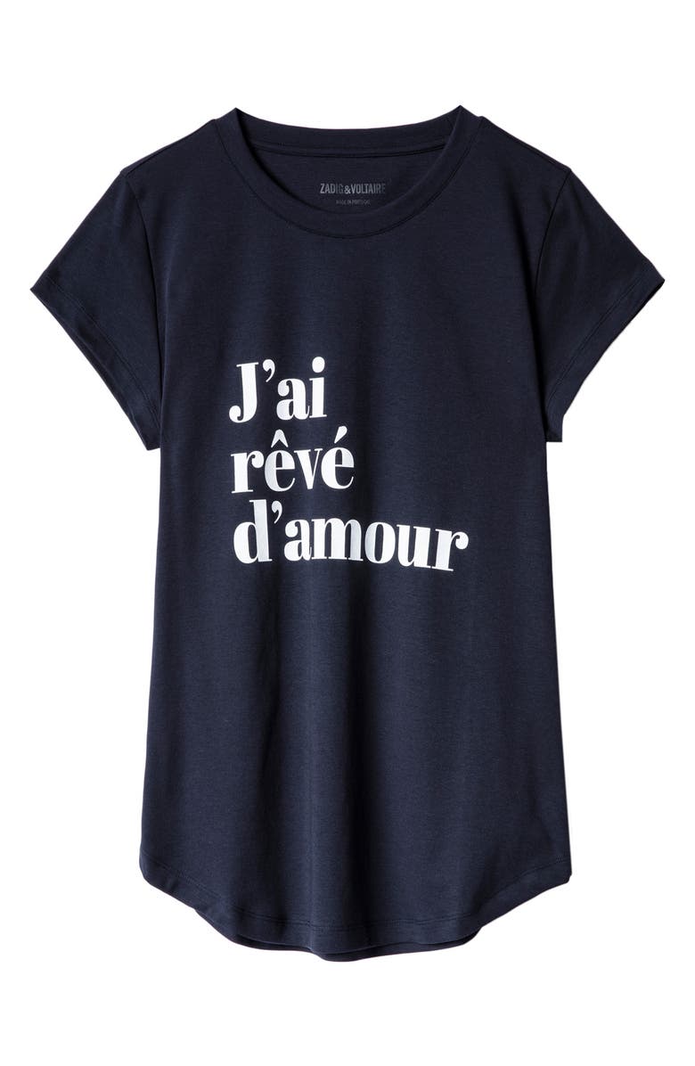 Zadig & Voltaire Woop Dream Cotton Graphic Tee, Alternate, color,