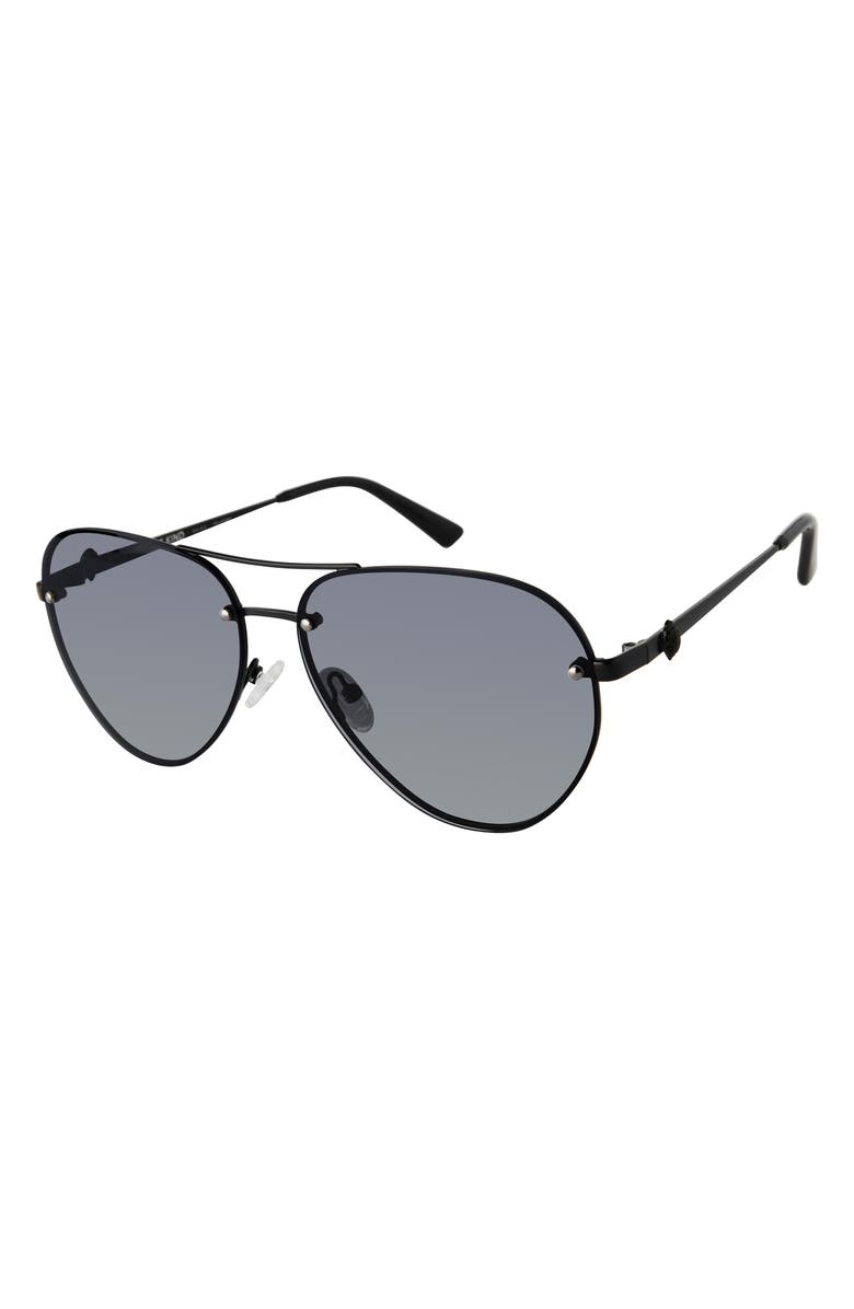 Kurt Geiger London Shoreditch 60mm Rimless Aviator Sunglasses, Alternate, color, Black/ Gray Gradient