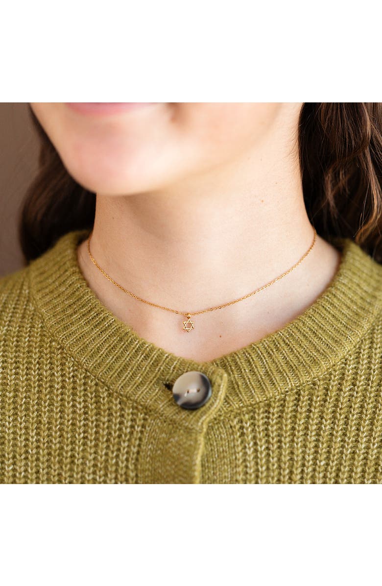 Pip Pop Star Of David Pendant Necklace, Alternate, color, Gold