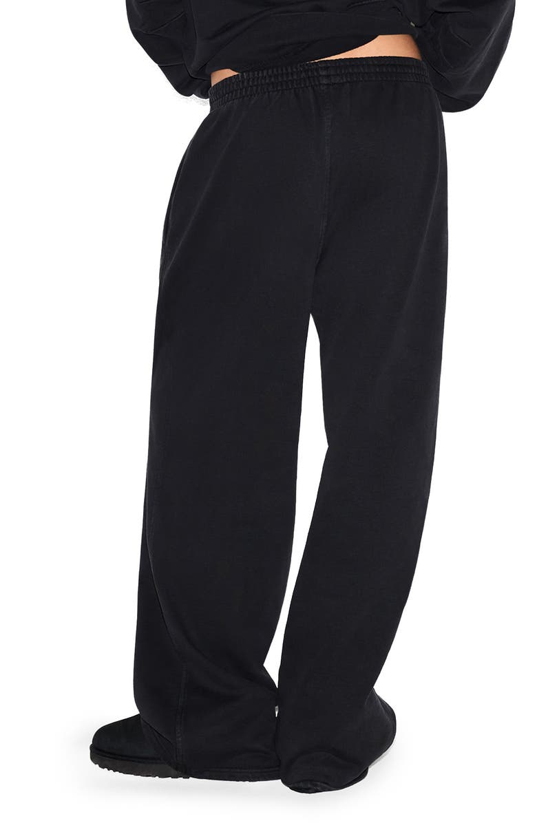 SKIMS Fleece Sweatpants, Alternate, color, Washed Onyx