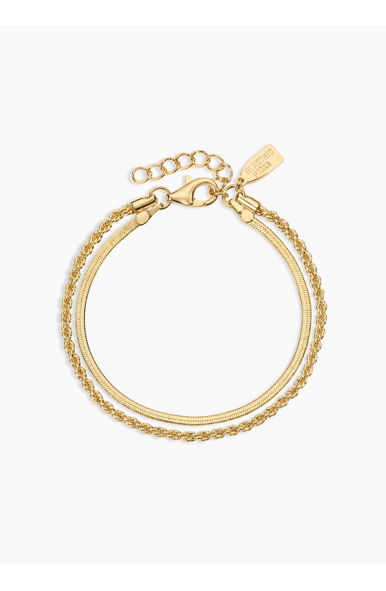 Electric Picks Twice As Nice Double Bracelet, Main, color, Gold