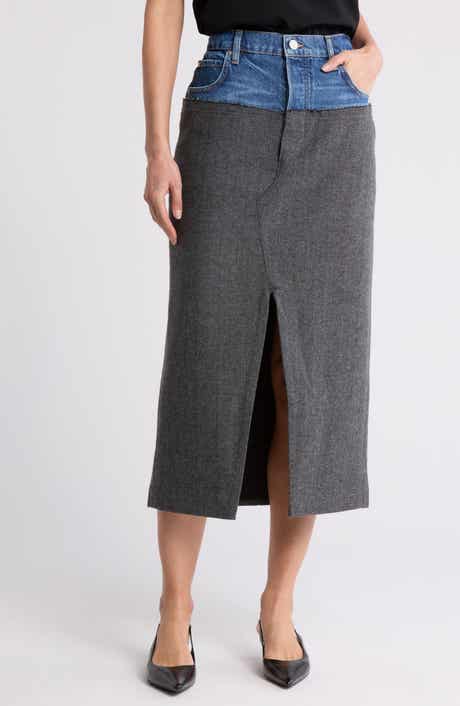 FRAME Le Mix Midi Skirt
