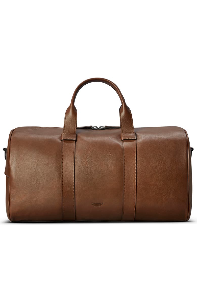 Shinola Guardian Leather Duffle Bag, Main, color,