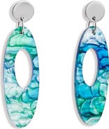 Toolally Hepworth Earrings - Blue & Green Lava