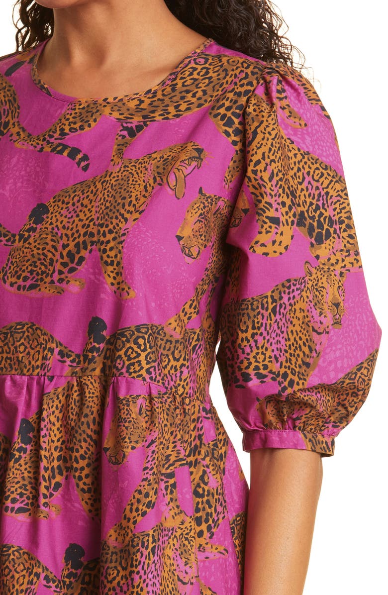 FARM Rio Artsy Leopards Minidress, Alternate, color, 