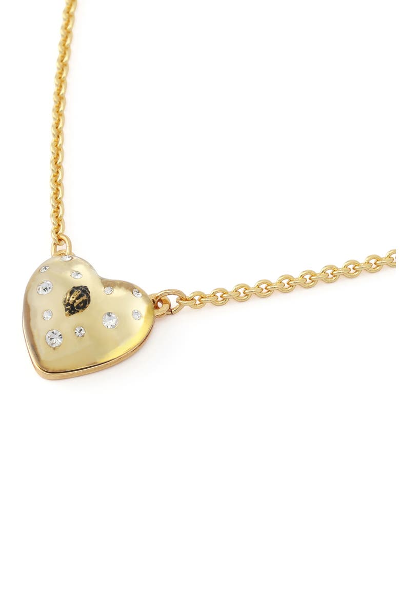 Resin Heart Pendant Necklace, Alternate, color, CHAMPAGNE