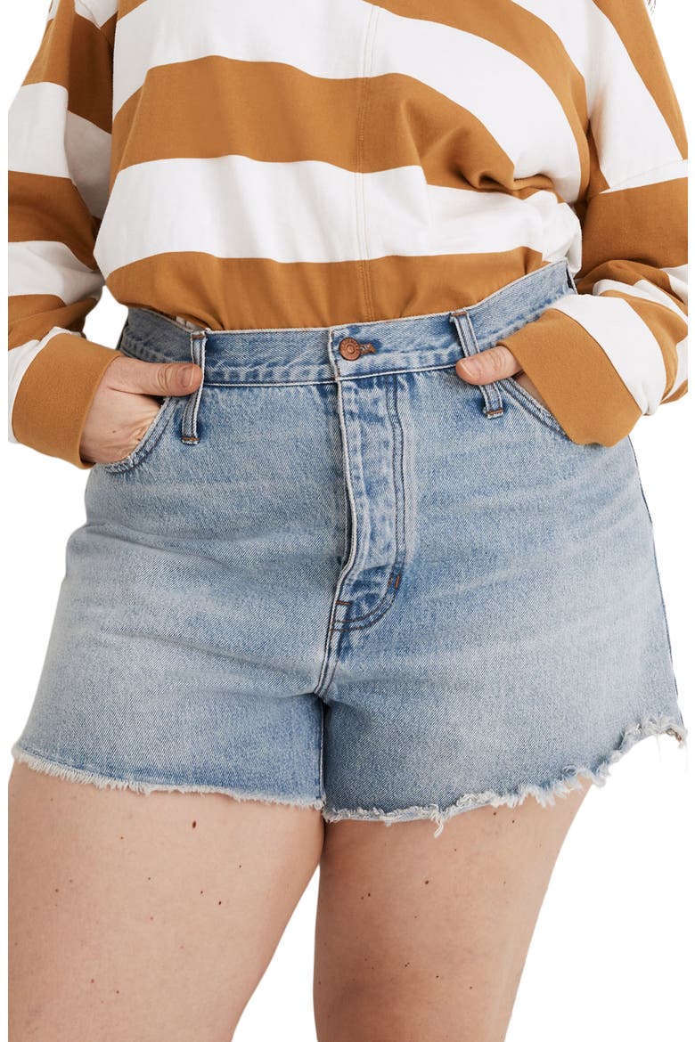 Relaxed Denim Shorts, Alternate, color, CEDARCROFT WASH