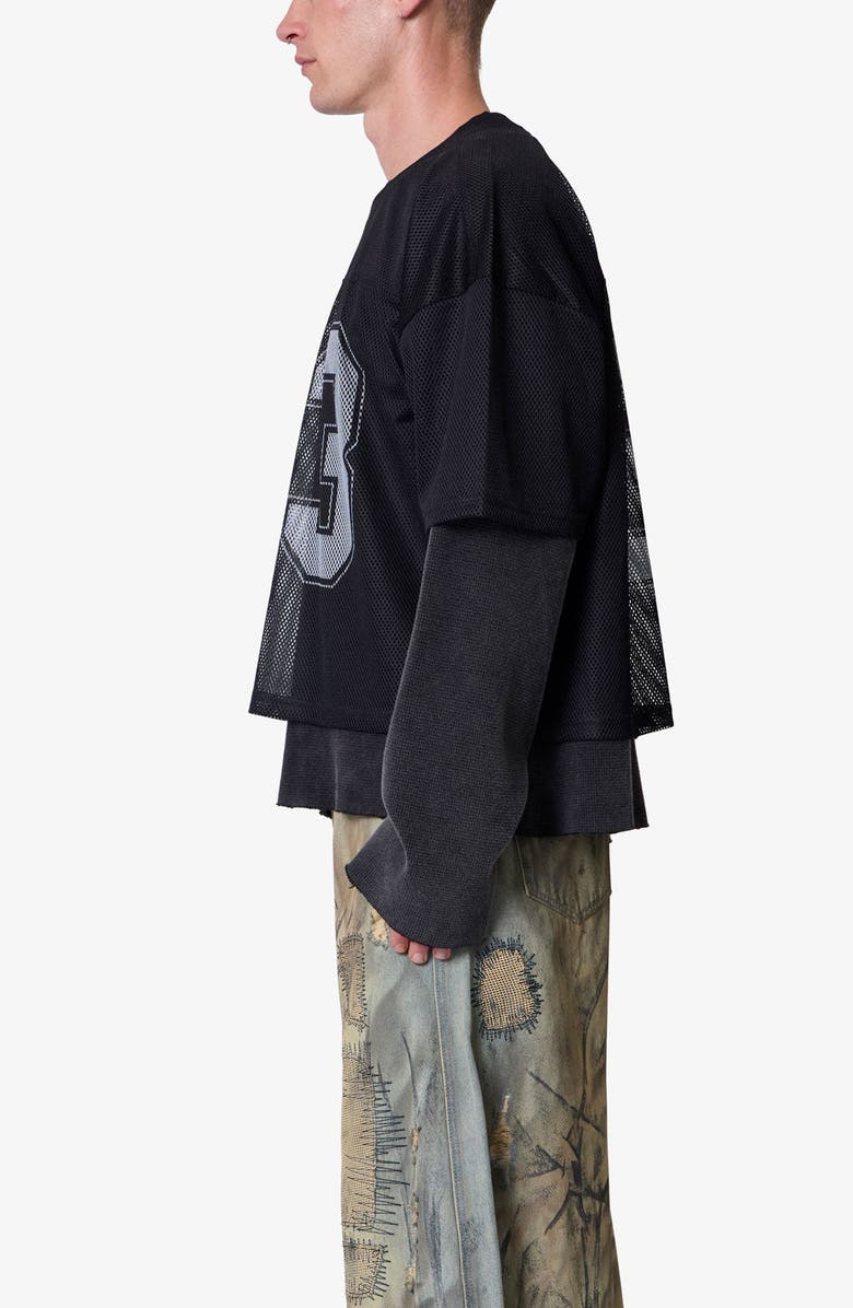 mnml Layered Look Mesh Football Jersey, Alternate, color, 