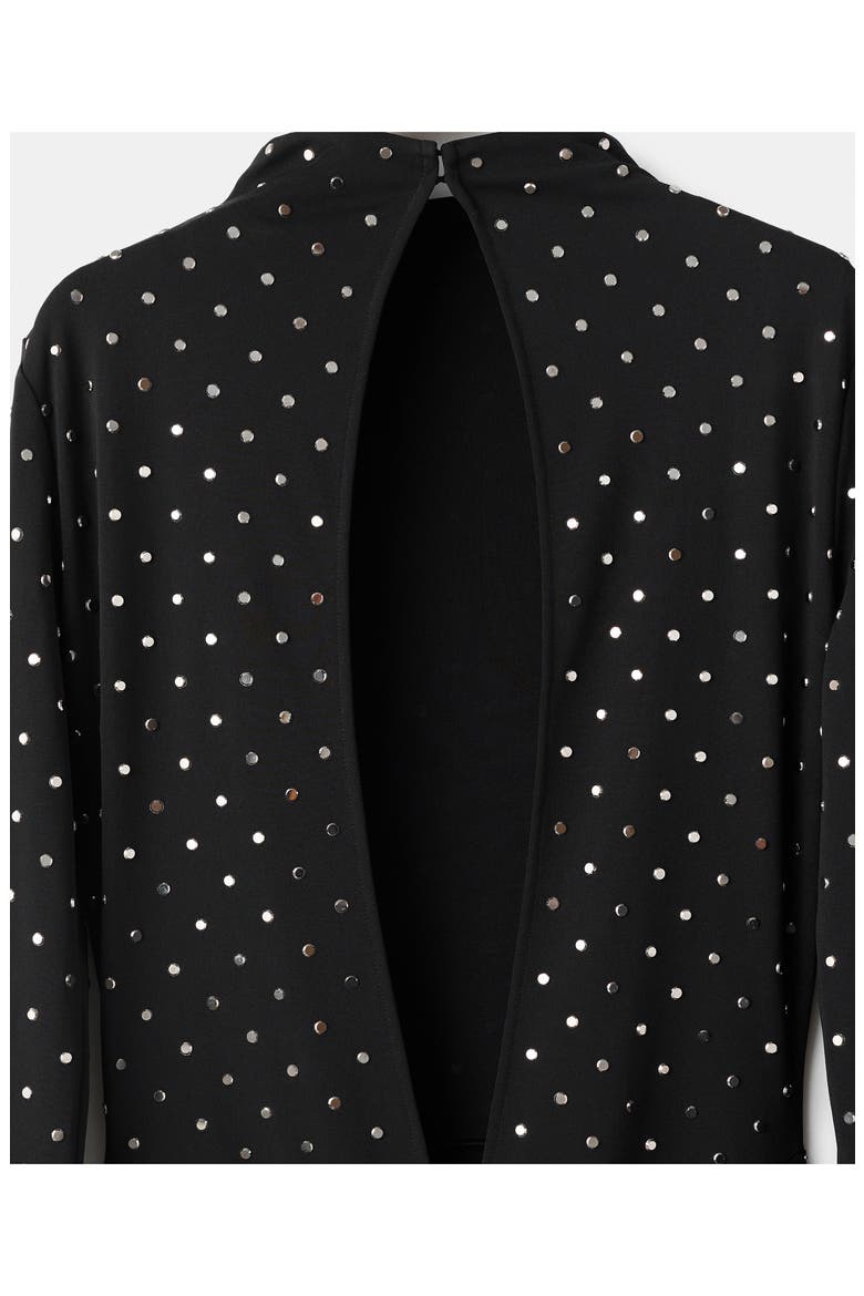 Selection Crystal Embellished Long Sleeve Maxi Dress, Alternate, color, BLACK