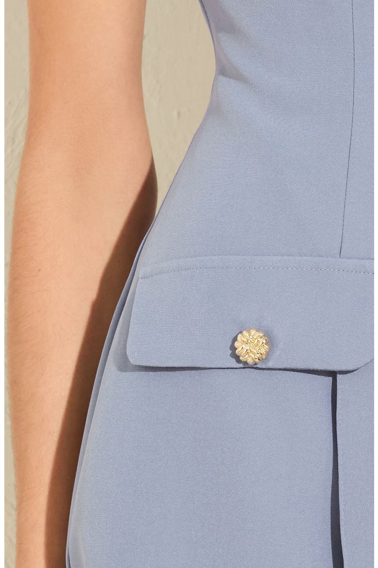 Pinny Fit & Flare Dress, Alternate, color, BLUE