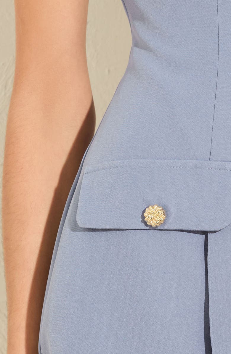 Friends Like These Pinny Fit & Flare Dress, Alternate, color, Blue