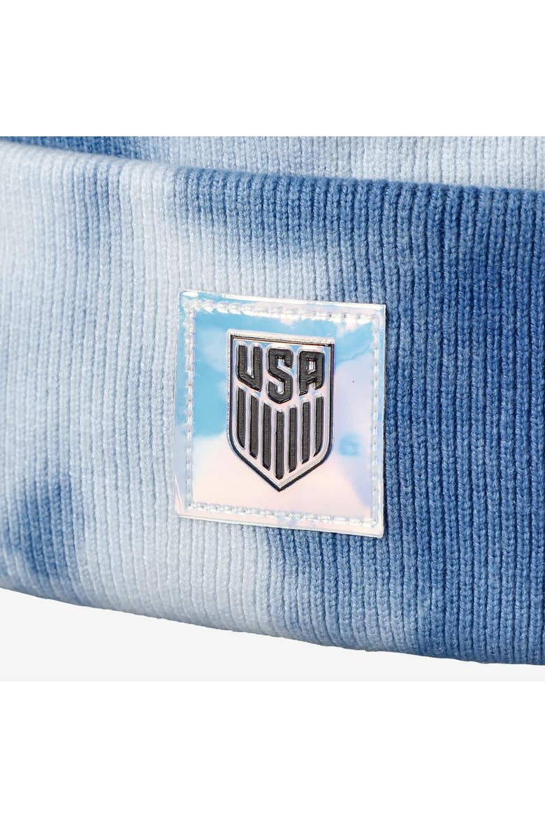 Unisex Blue USMNT Psychedelic Tri-Blend Cuffed Knit Hat, Alternate, color, Blue
