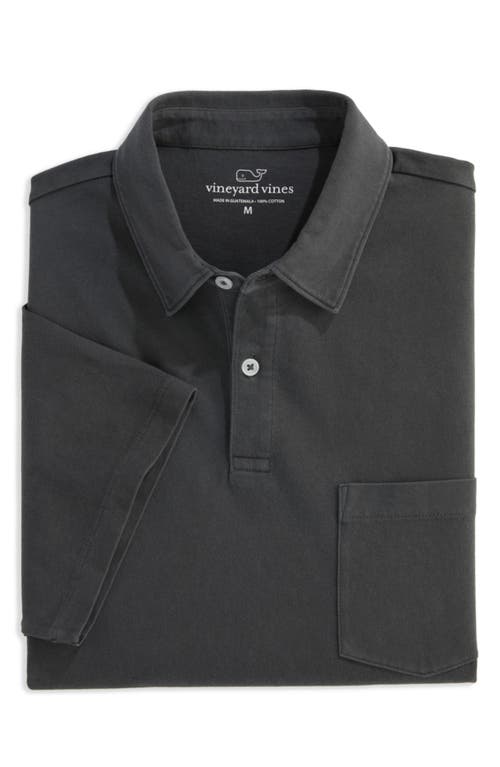 Vineyard Vines Surf Pima Cotton Polo In Black