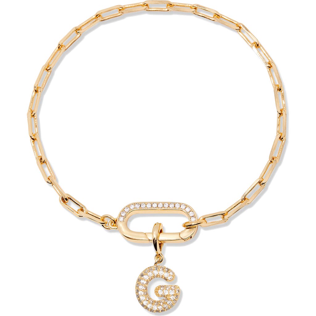 Brook & York Brook And York Petra Initial Charm Bracelet In Gold G