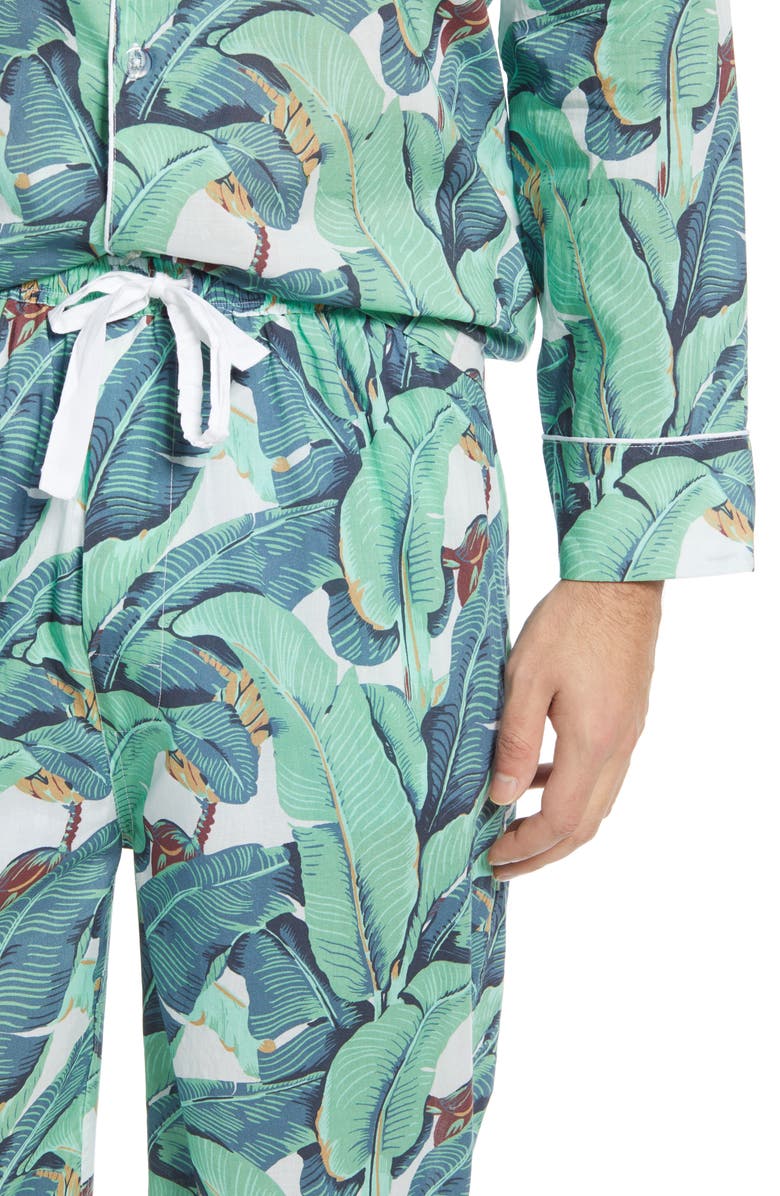 Sant and Abel Men's Martinique<sup>®</sup> Banana Leaf Print Pajamas, Alternate, color, 