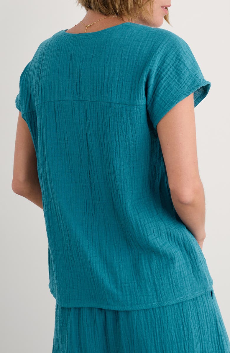 Seasalt Cornwall Landscape Organic Cotton Gauze Top, Alternate, color, Dark Drift