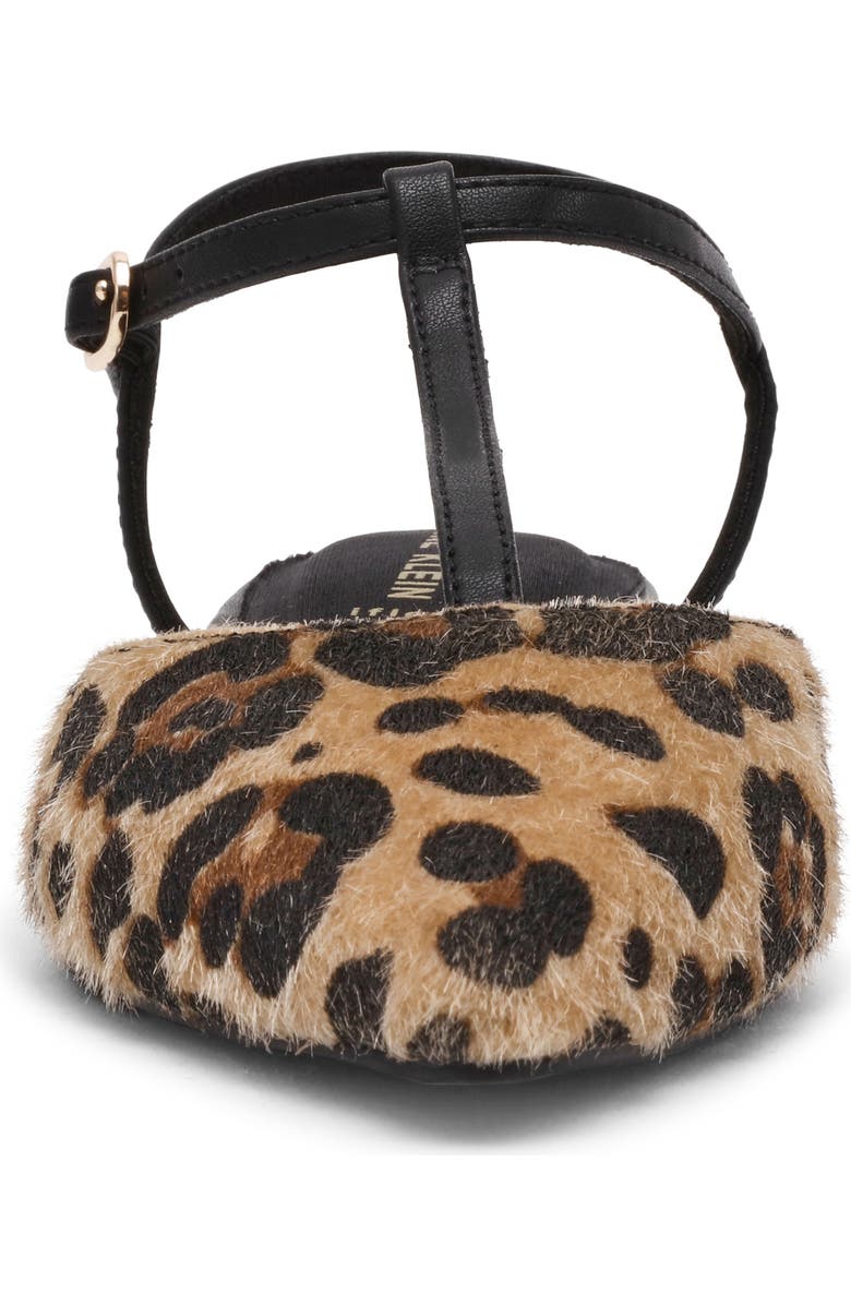 Anne Klein Emily Ankle Strap Pointed Toe Flat, Alternate, color, Leopard