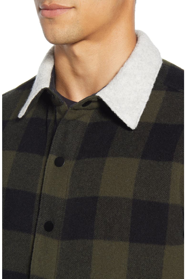 Anchor Line High Pile Fleece Lined Shirt Jacket, Alternate, color, OLIVE