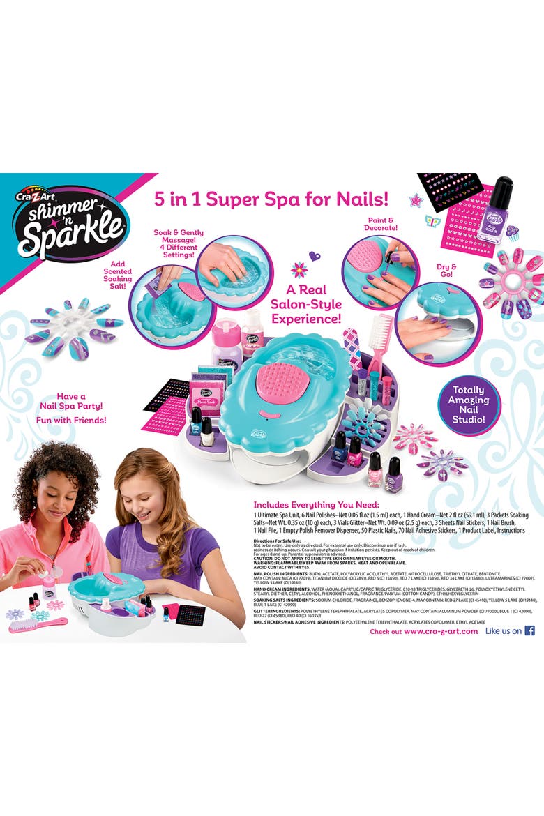 Shimmer N Sparkle The Real Ultimate Nail Spa 5 in 1 Nail Studio, Alternate, color, Multicolored