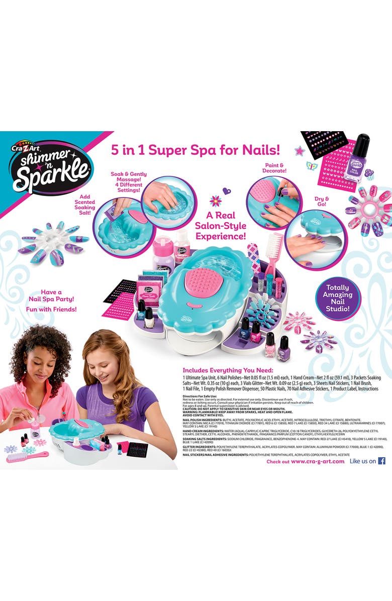 Shimmer 'N Sparkle Shimmer N Sparkle The Real Ultimate Nail Spa 5 in 1 Nail Studio, Alternate, color, Multicolored