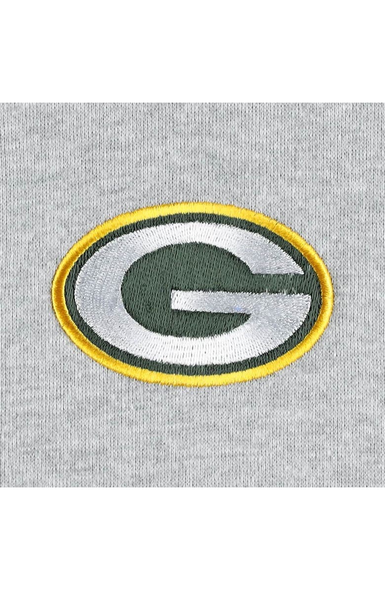 PROFILE Men's Heather Gray Green Bay Packers Big & Tall Fleece Raglan Full-Zip Hoodie Jacket, Alternate, color, Heather Gray