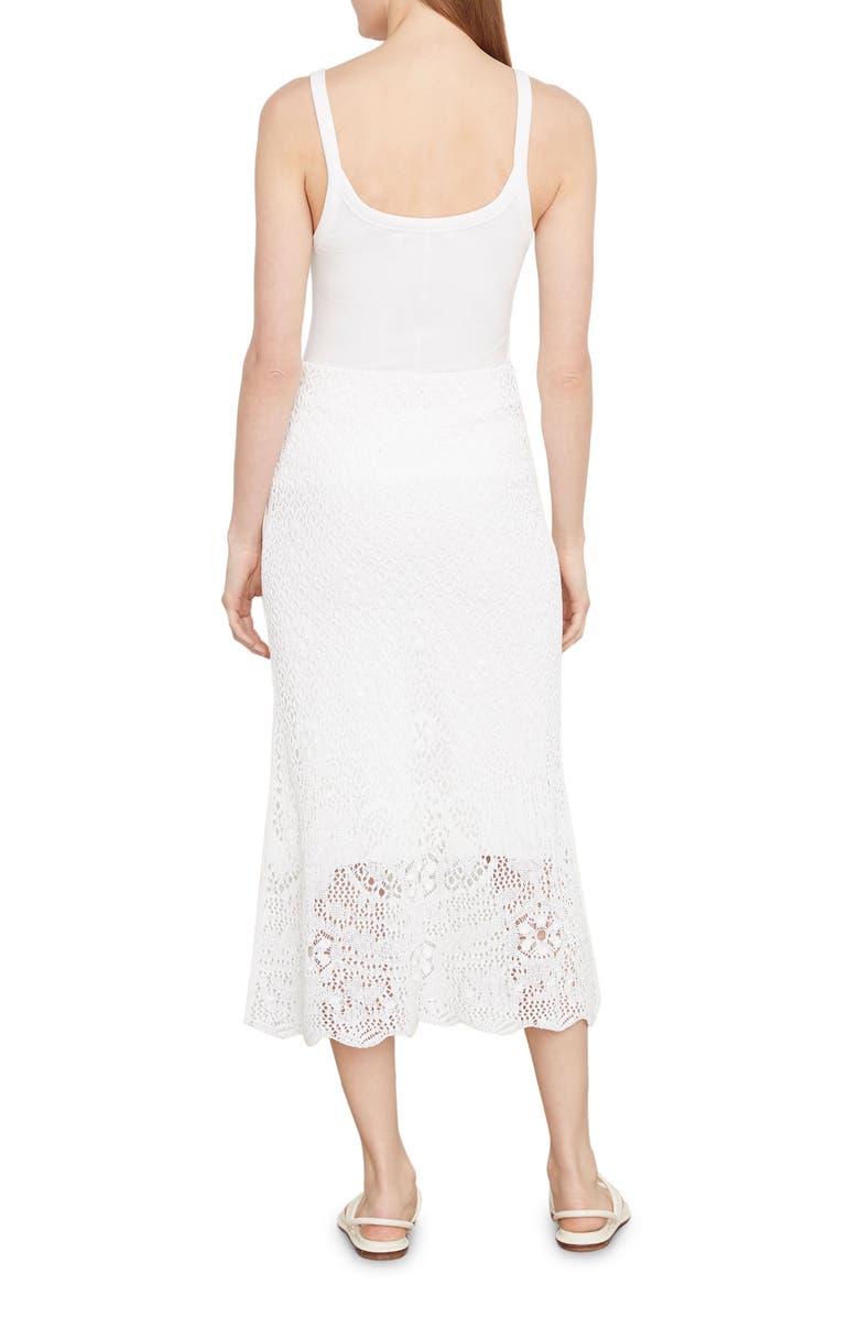 Vince Floral Lace Maxi Skirt, Alternate, color, Optic White