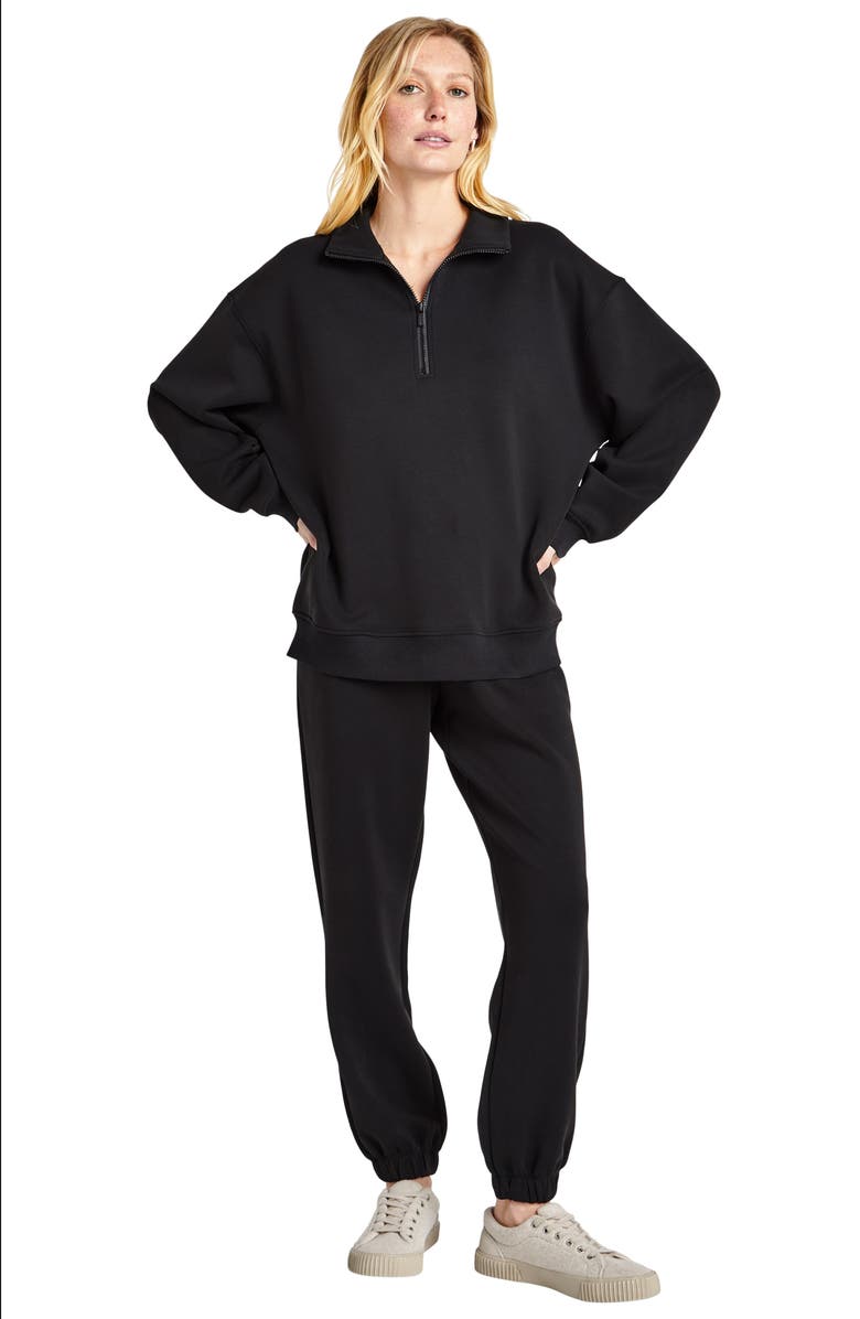 Splendid Tate Oversize Quarter Zip Pullover, Alternate, color,
