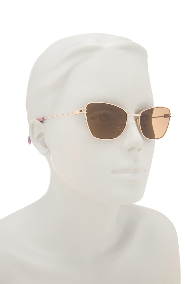 MCQ 52mm Aviator Sunglasses, Alternate, color, Gold Gold Brown
