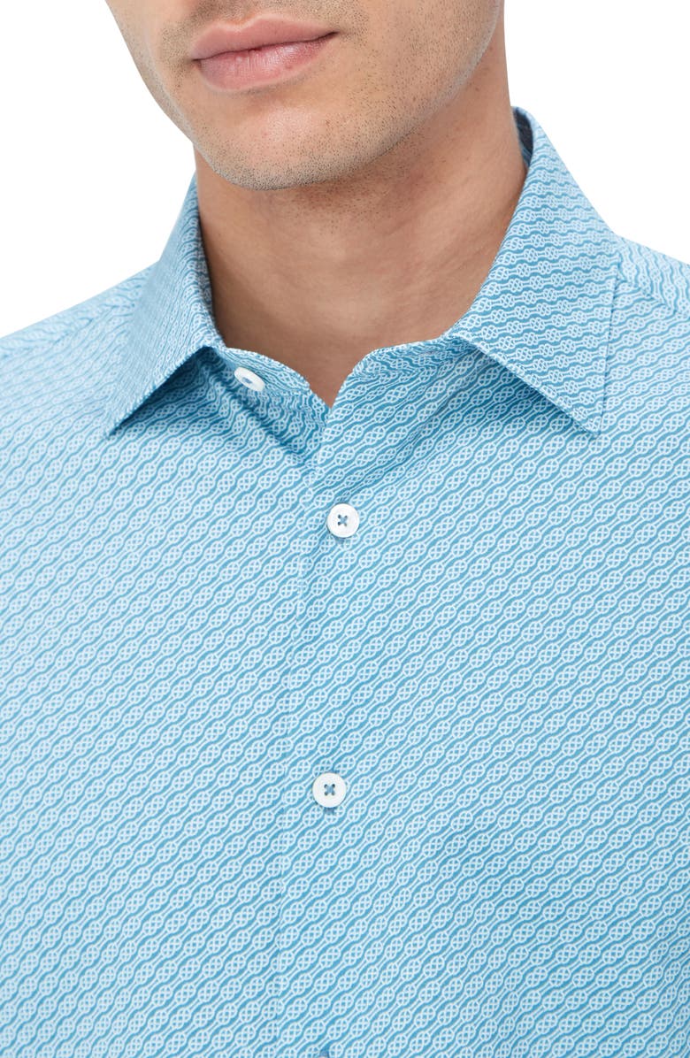 Bugatchi James OoohCotton<sup>®</sup> Print Button-Up Shirt, Alternate, color, 