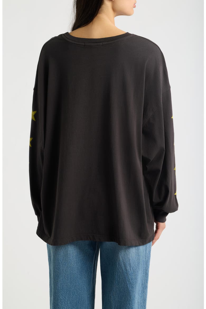 The Doors Gig Poster Oversized Long Sleeve Graphic Tee, Alternate, color, REACTIVE BLACK