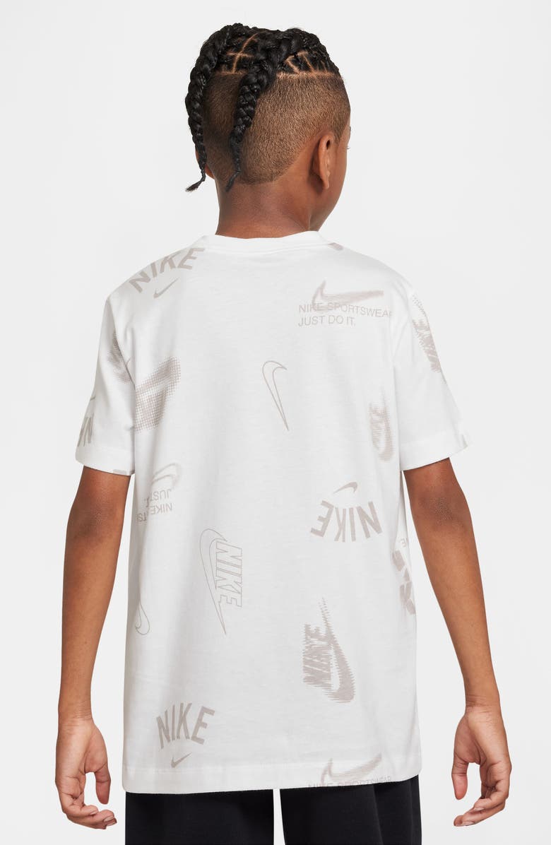 Nike Kids' Sportswear Club Cotton Graphic T-Shirt, Alternate, color, White