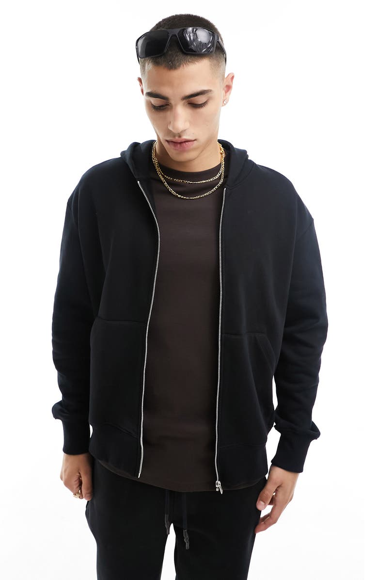 ASOS DESIGN Oversize Zip Hoodie, Main, color, 